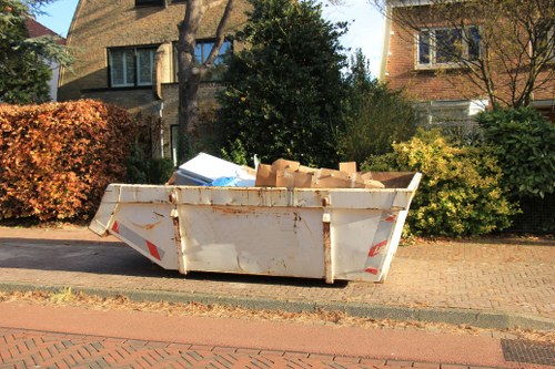 Recycling process in East London rubbish removal